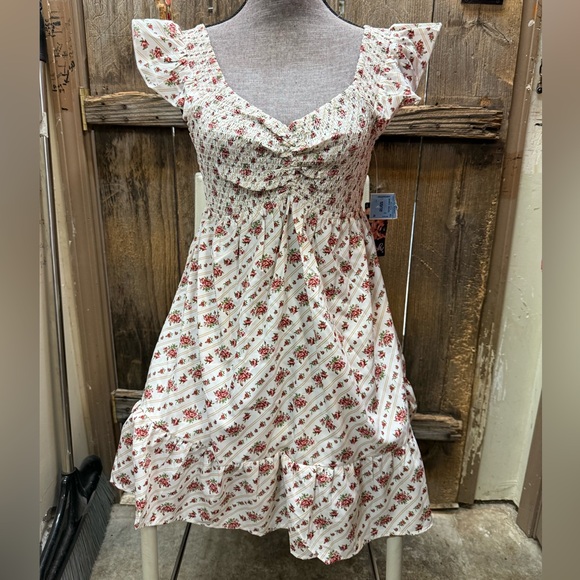 Blush Dresses & Skirts - Blush Red Floral Mini Dress
